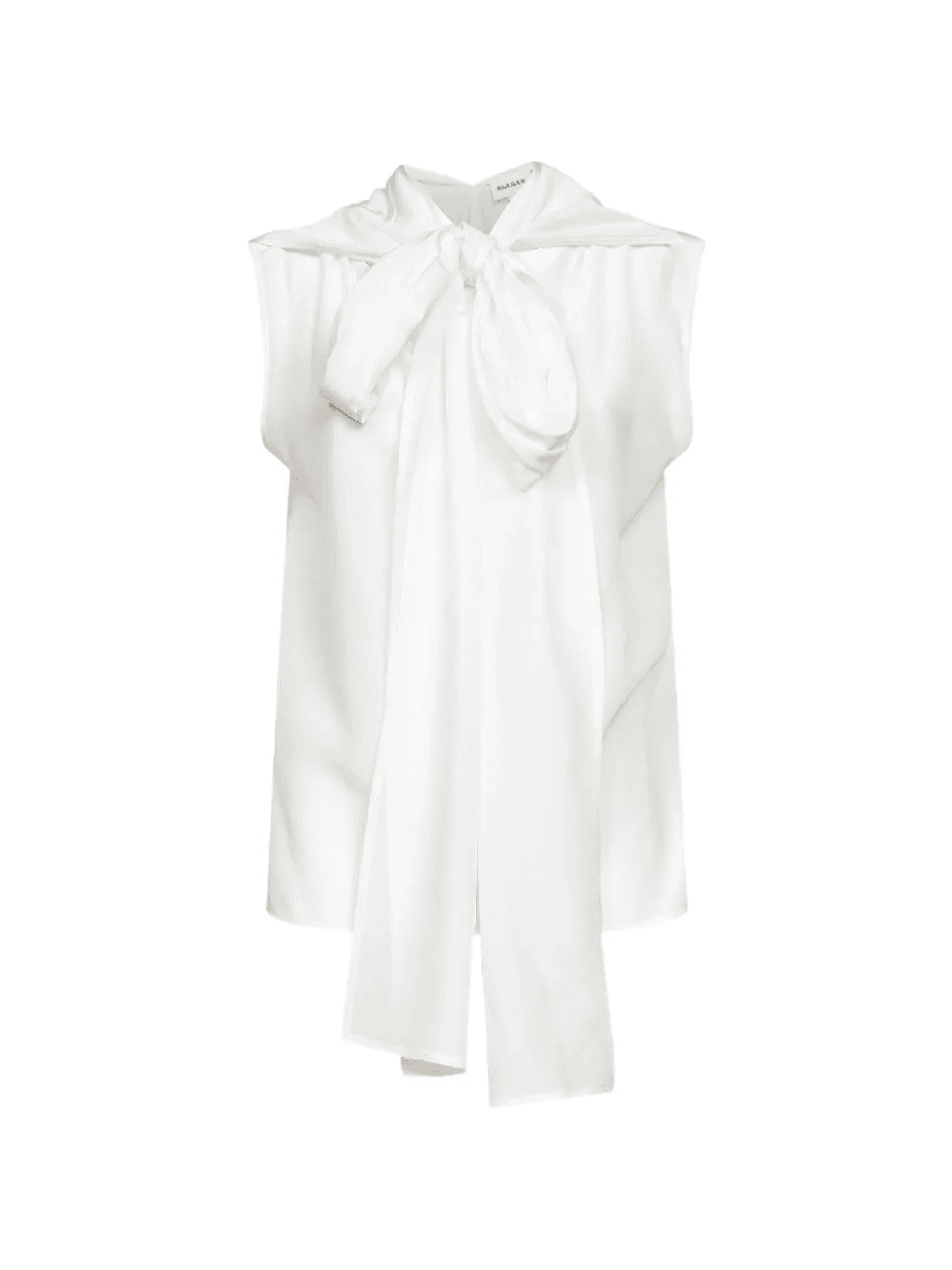 pussy-bow sleeveless blouse - Image 1