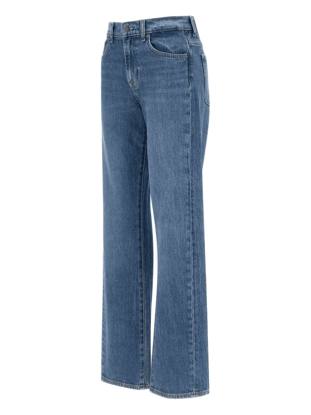 high-waisted logo-patch jeans — Image 5