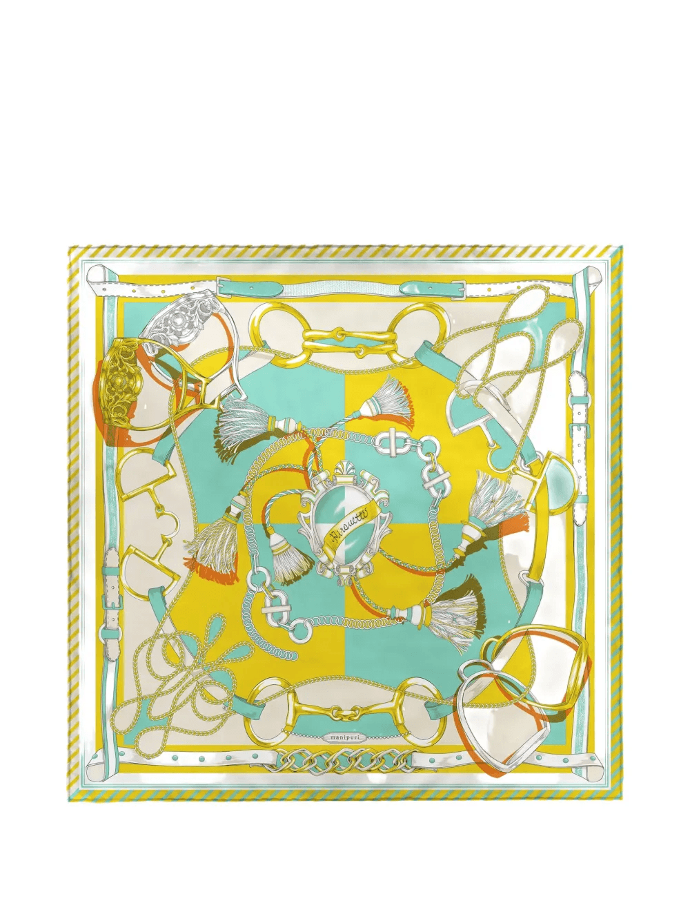 Pirouette equestrian-print silk scarf - Image 1
