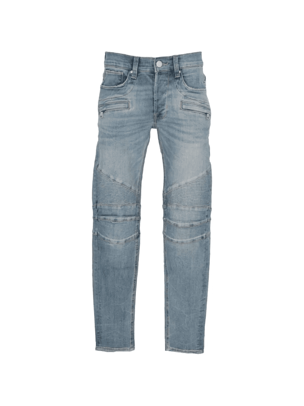 biker-style paneled jeans - Image 1