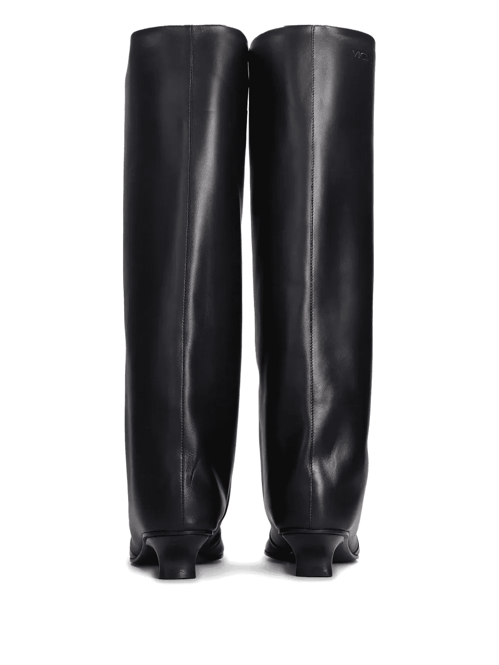 square-toe leather boots — Image 4