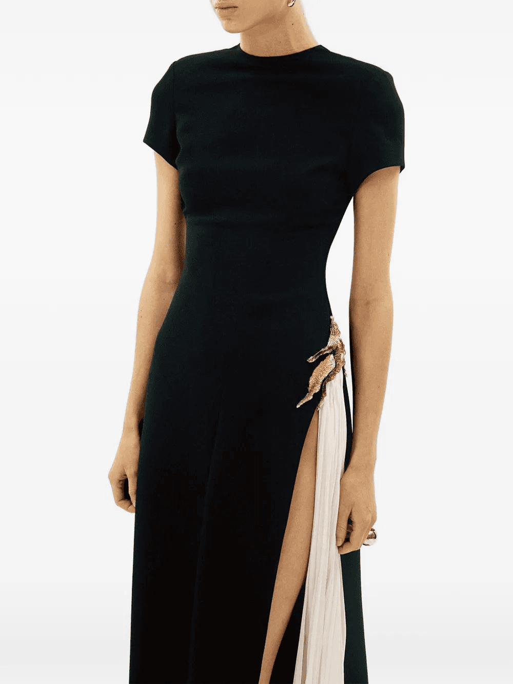 embellished pleated-panel maxi dress — Image 3