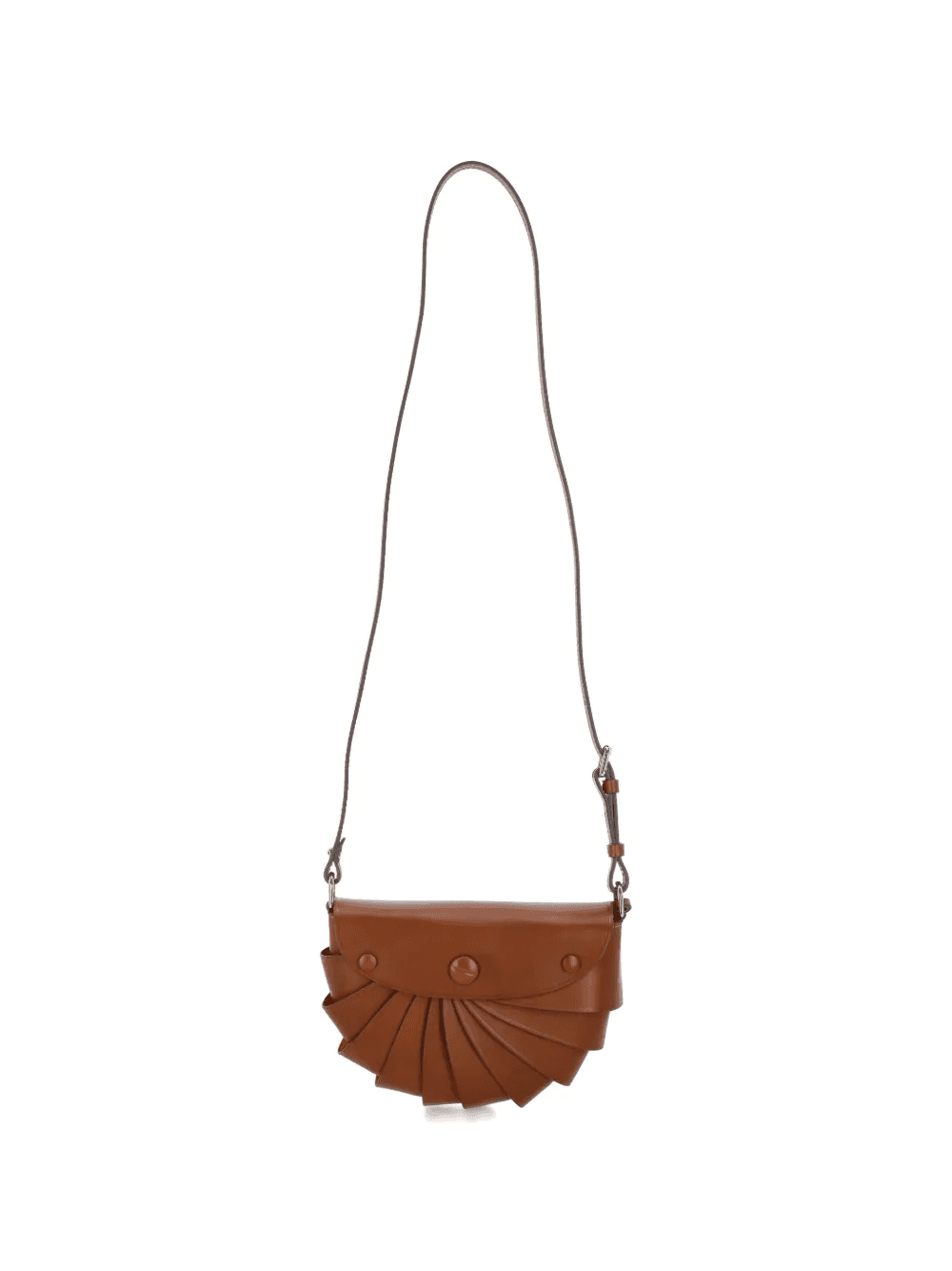 pleated leather cross body bag — Image 4