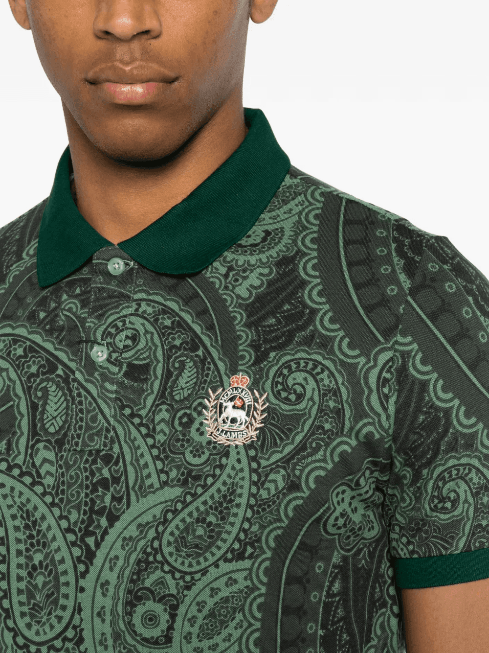 paisley-print polo shirt — Image 2