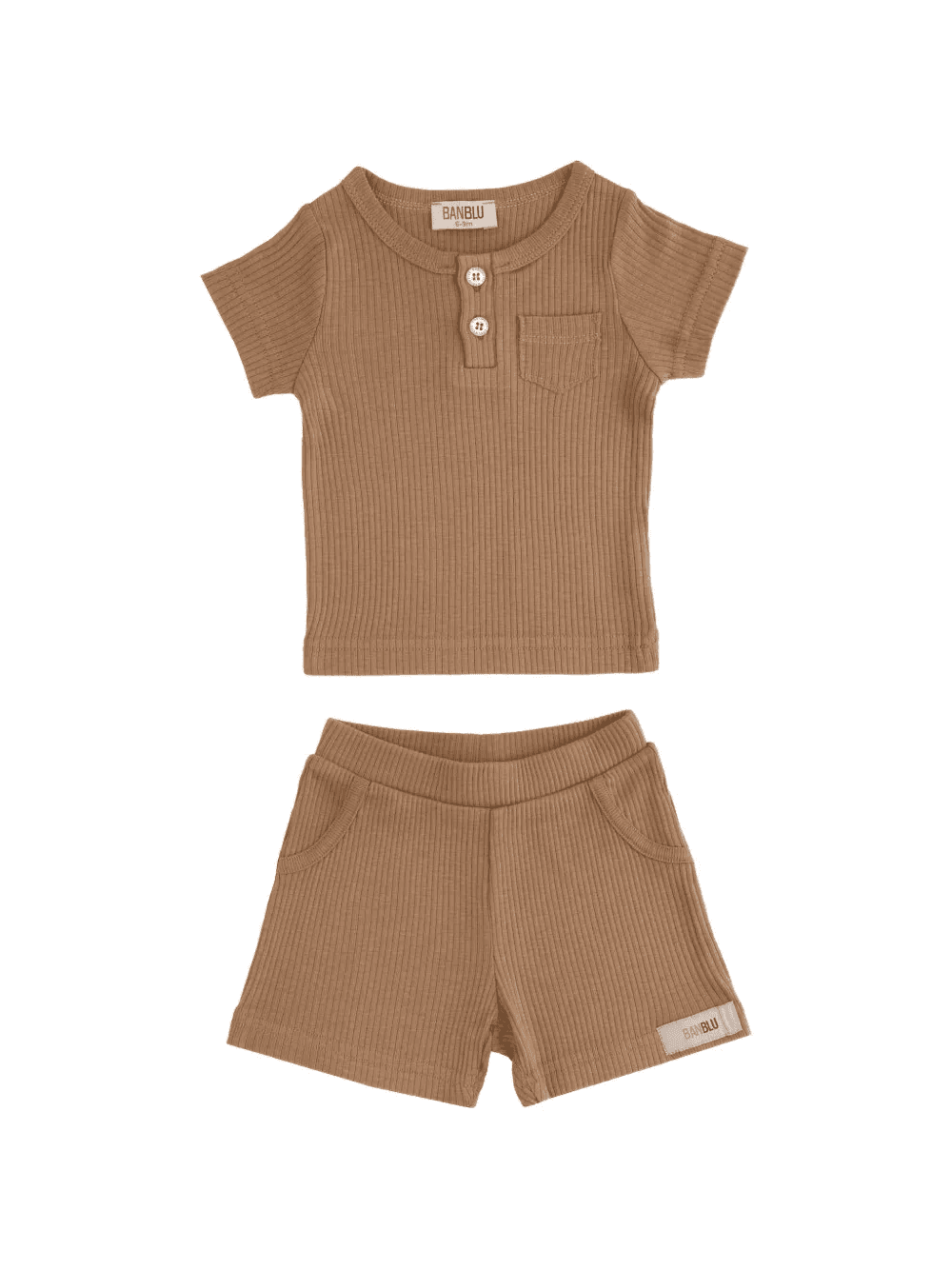 ribbed pocket outfit set