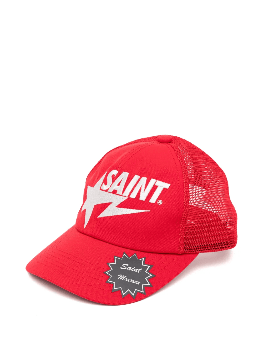 logo-print mesh-panel cap - Image 1