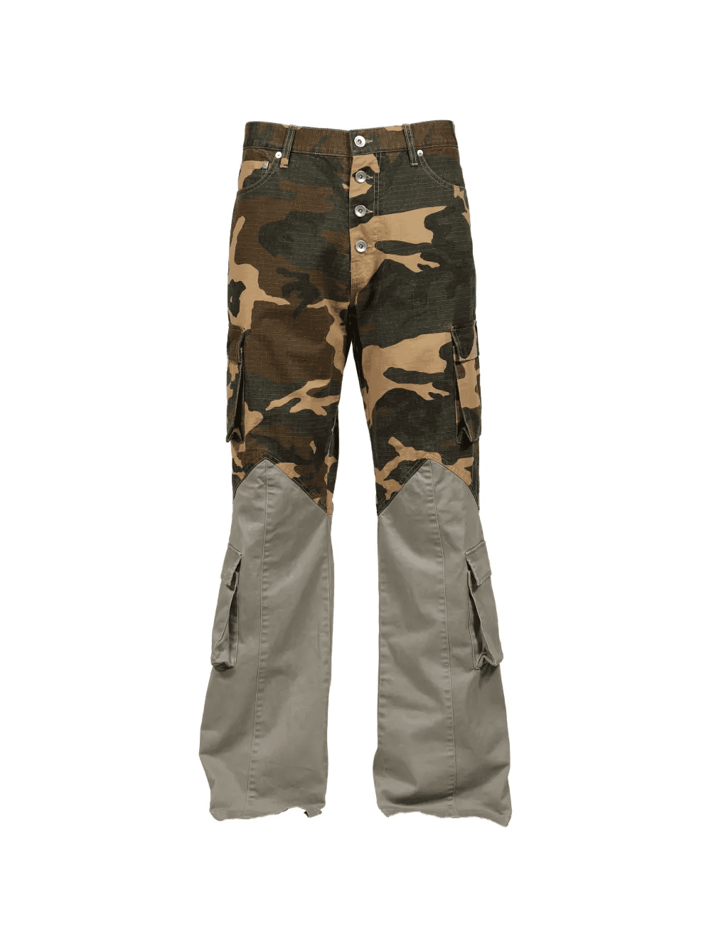 camouflage-print panelled cargo pants - Image 1