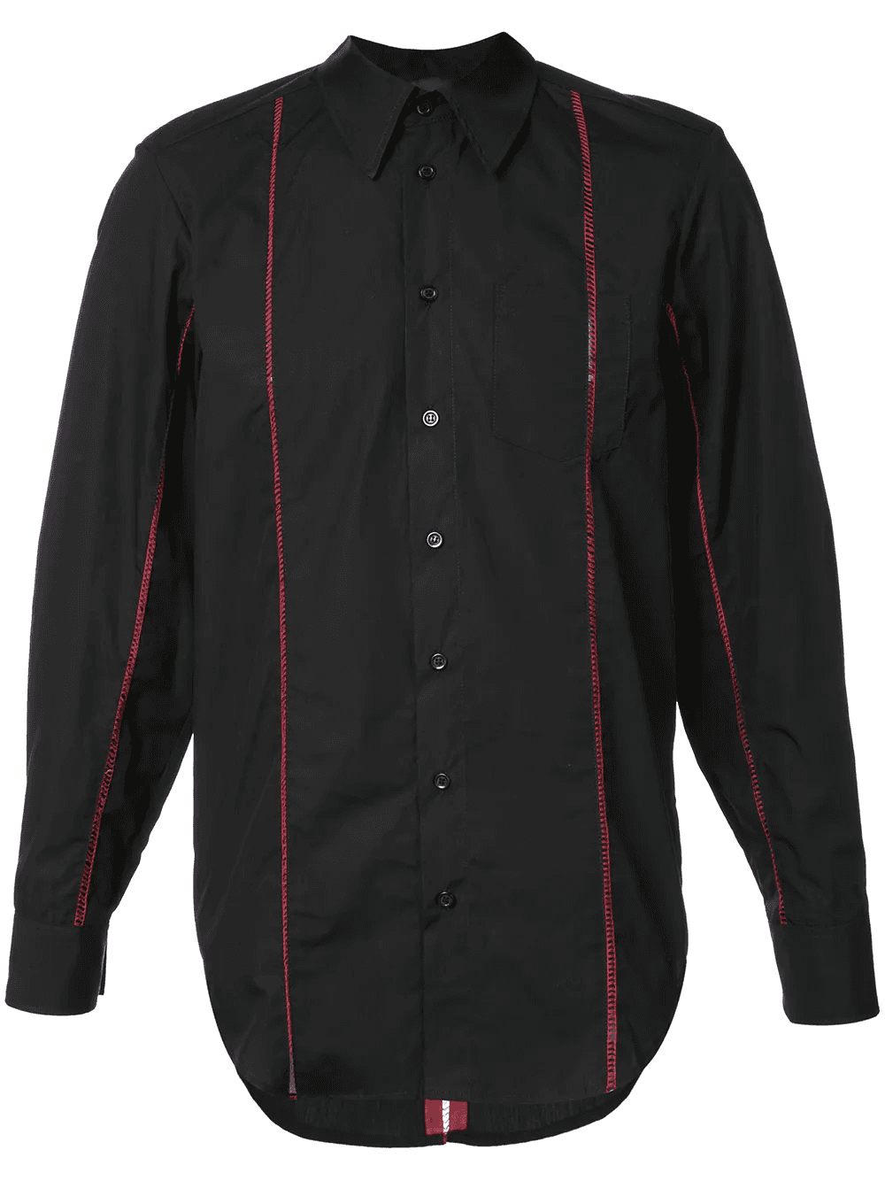 eyelet-trimmed poplin shirt
