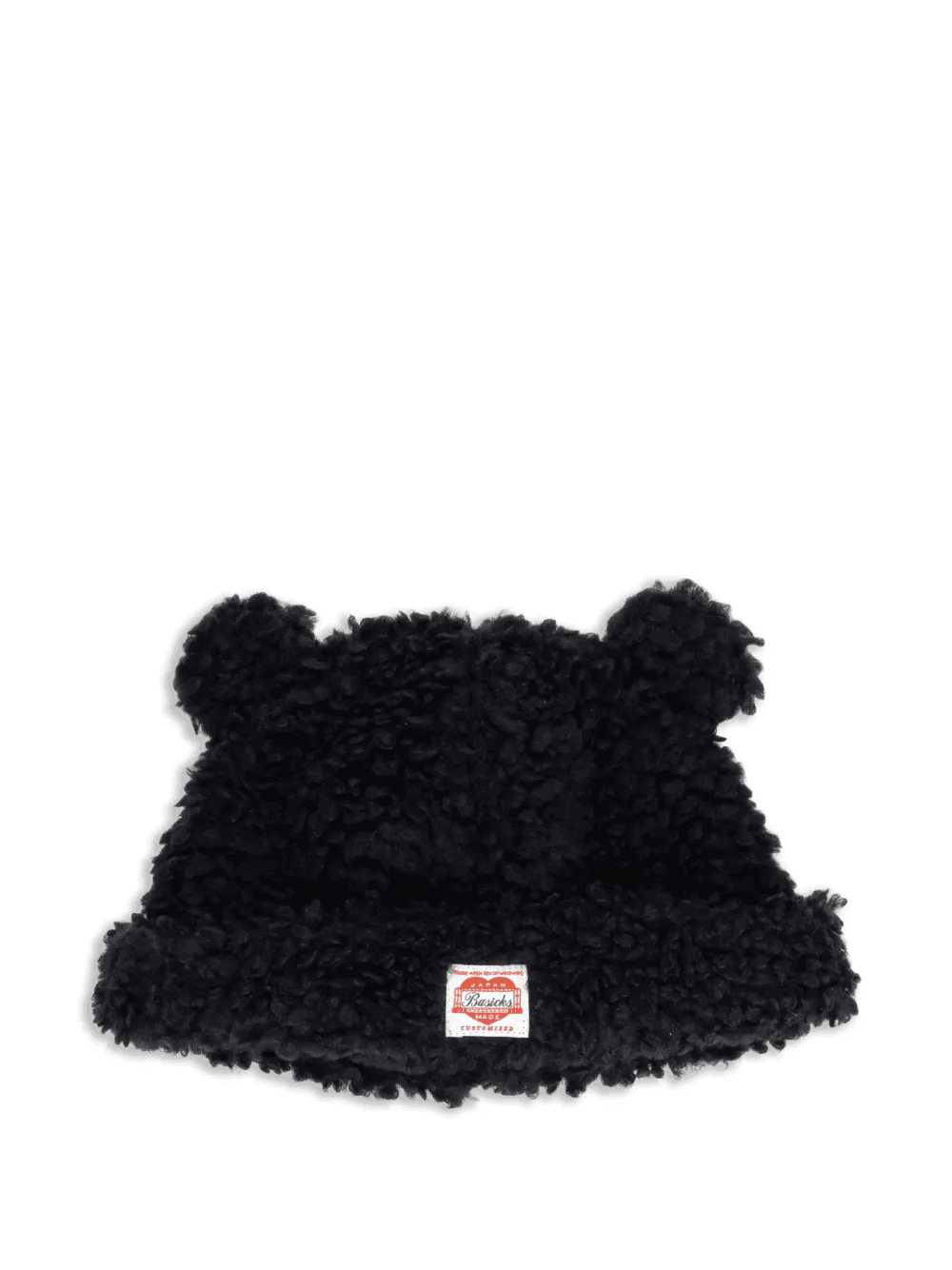 fleece-texture bear-ear beanie hat - Image 1