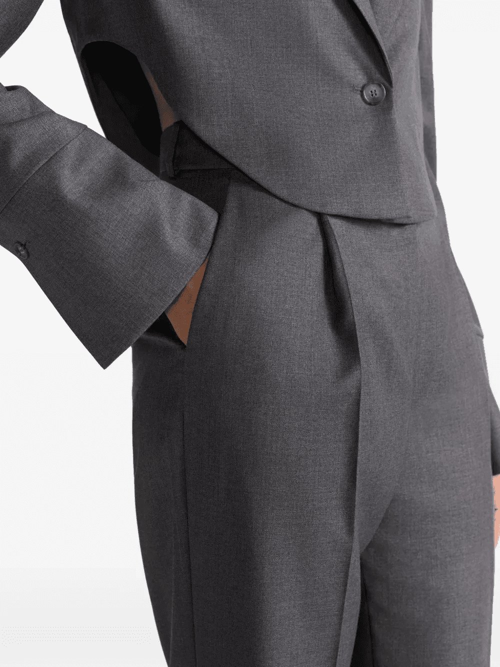 Kate pleated wide-leg trousers — Image 2
