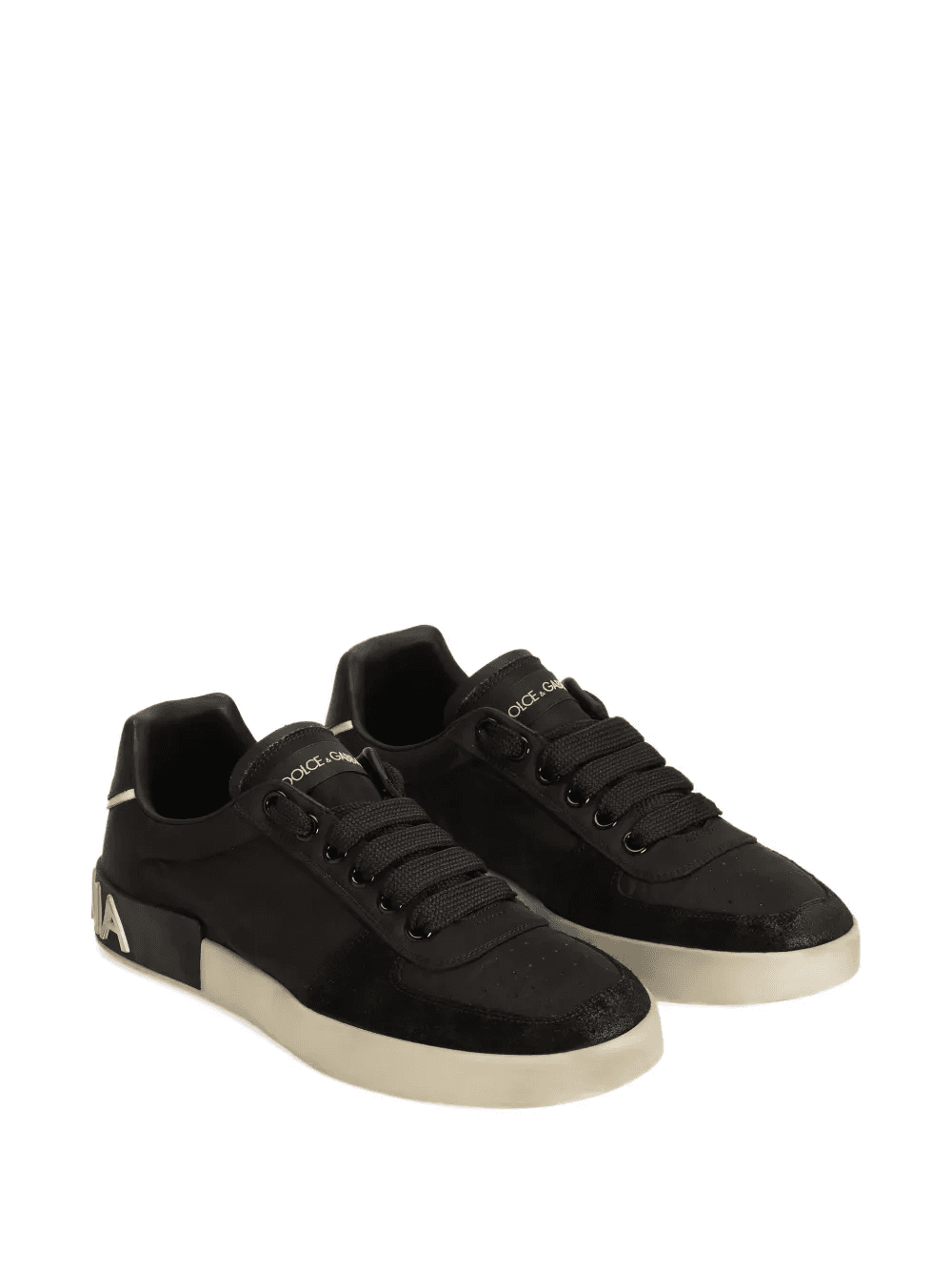 Portofino nylon and split calfskin sneakers — Image 2