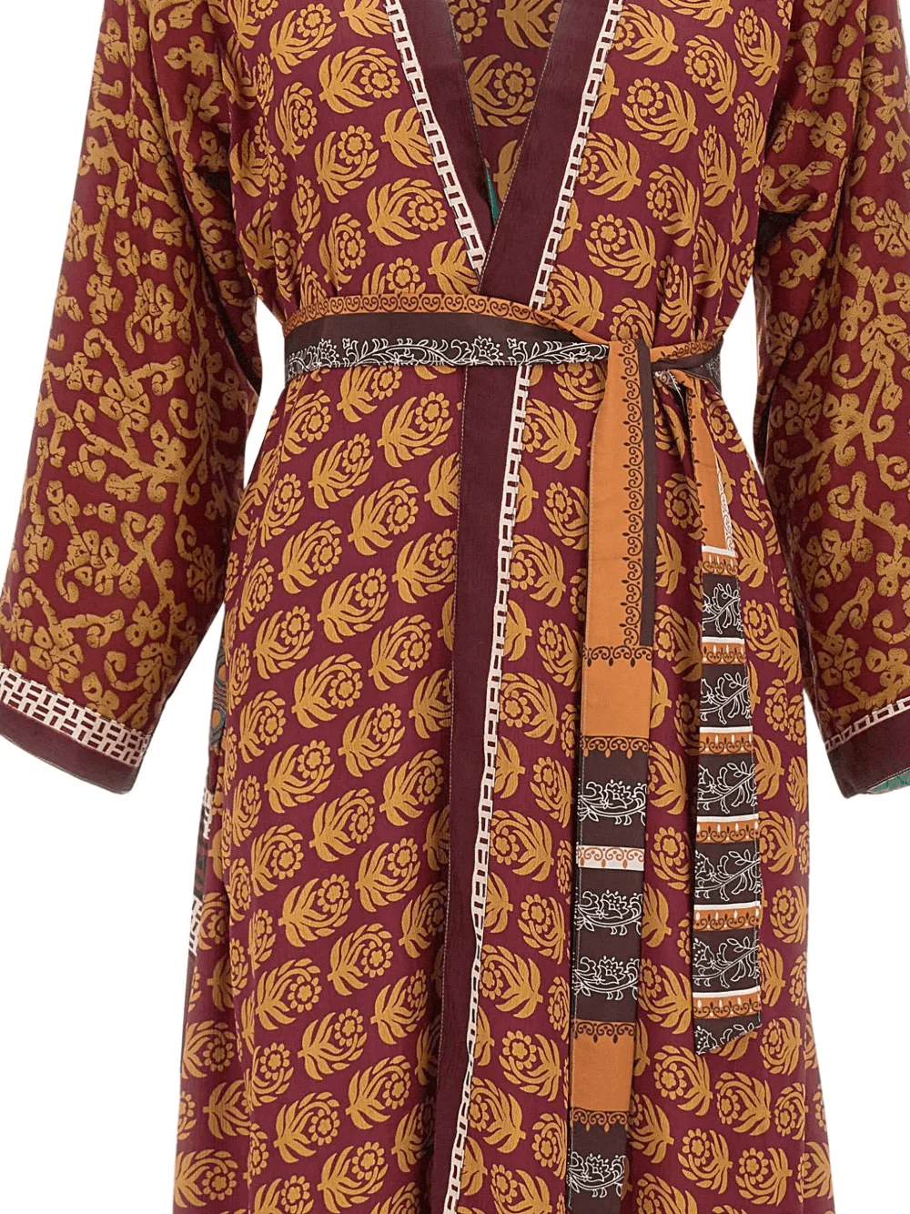 reversible floral-pattern coat — Image 2