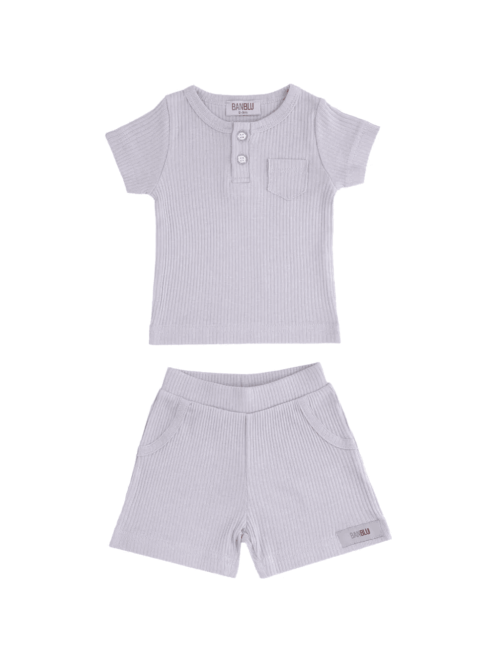 ribbed-knit short set