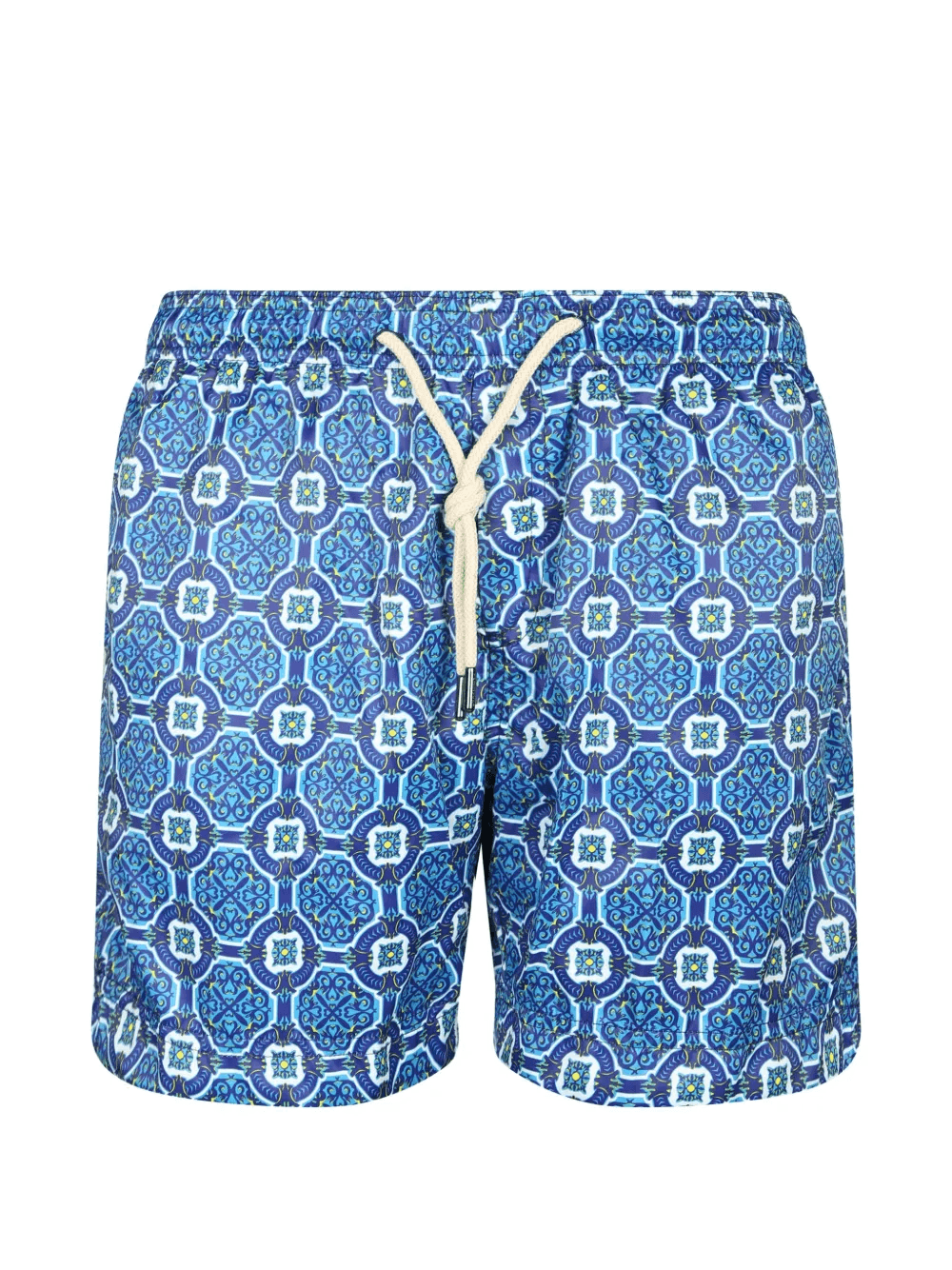 tile-print drawstring swim shorts - Image 1