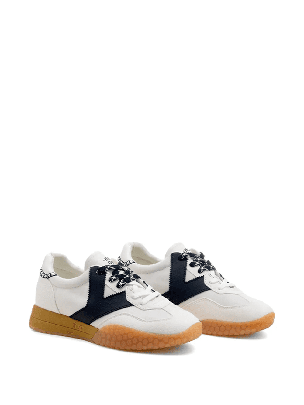 contrast-panel whipstitch-detail sneakers — Image 3