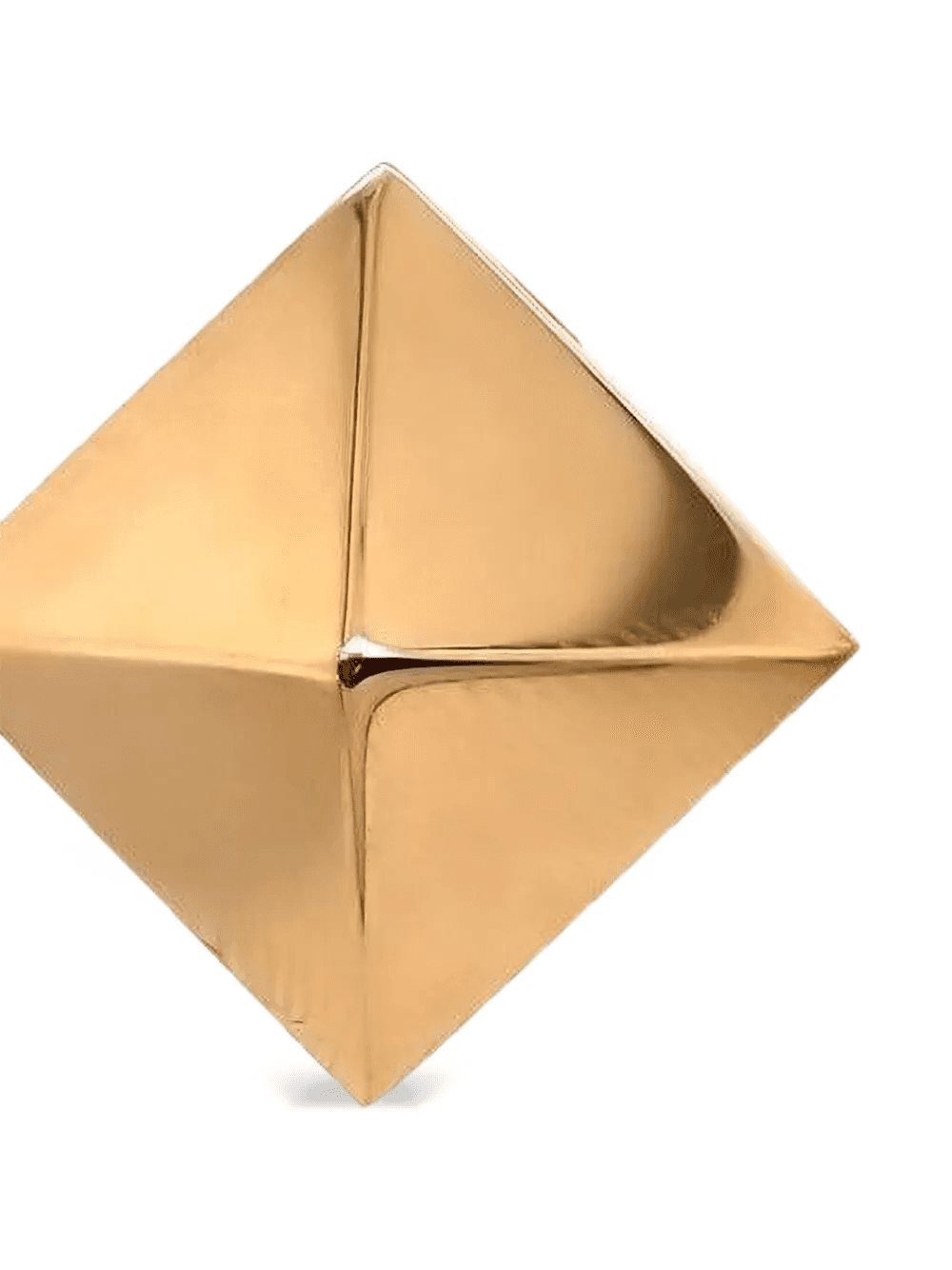 18K yellow gold Pyramid stud earrings — Image 2
