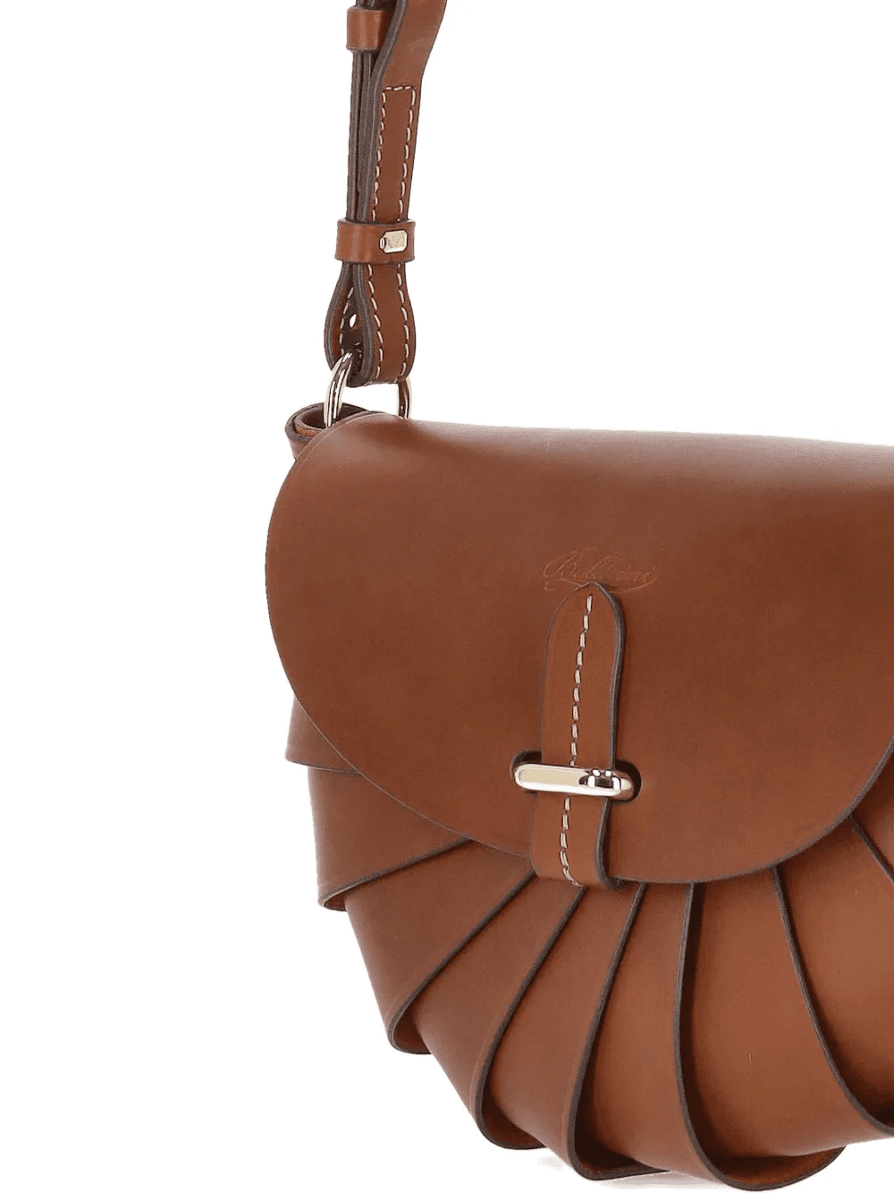 pleated leather cross body bag — Image 2