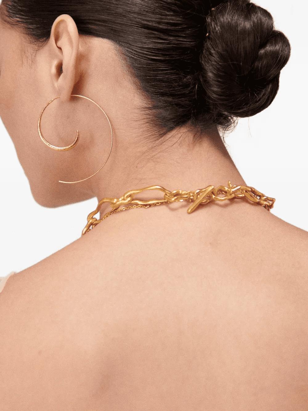 Aegina pull-through hoop earrings — Image 2