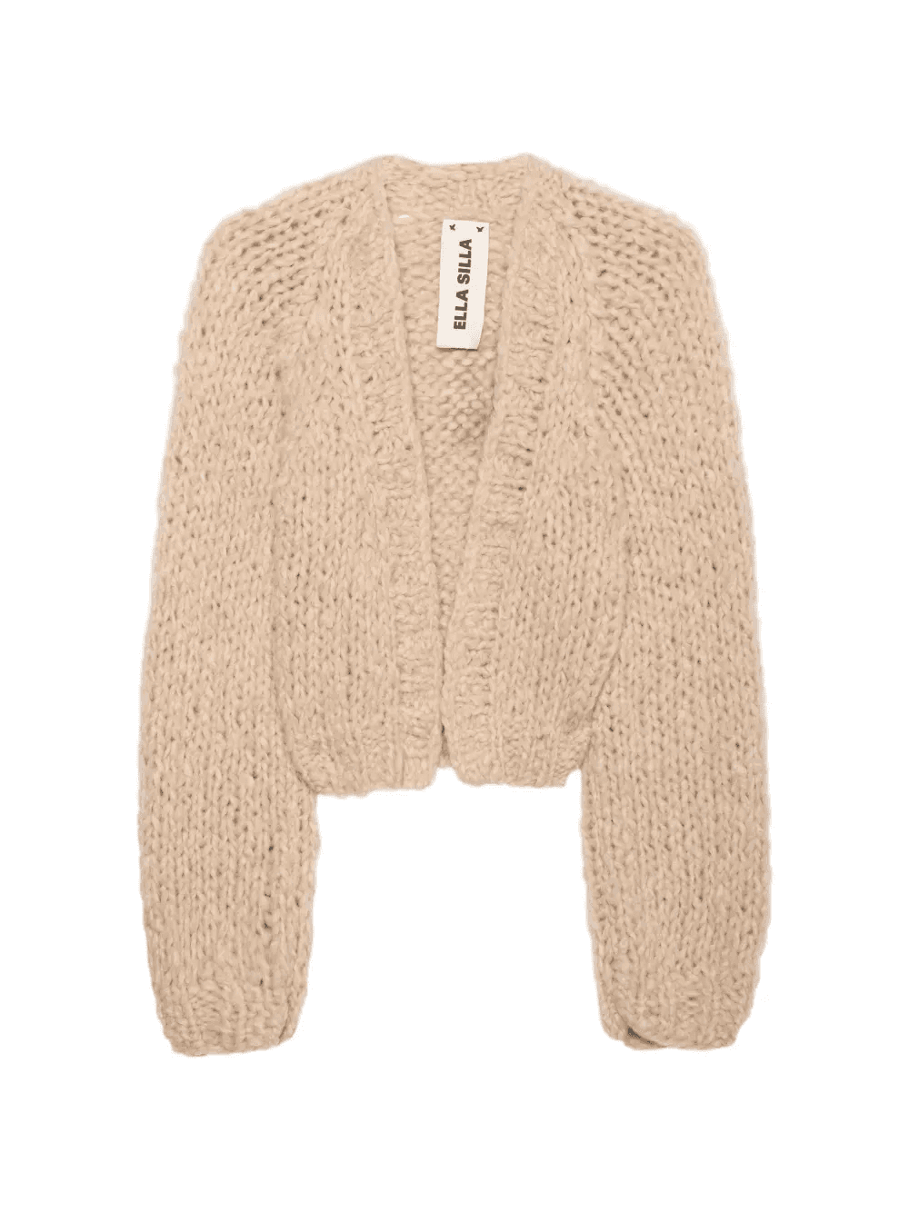 chunky-knit raglan-sleeve cardigan