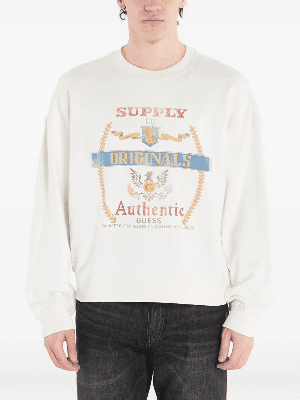 graphic-print long-sleeve sweater - Image 1