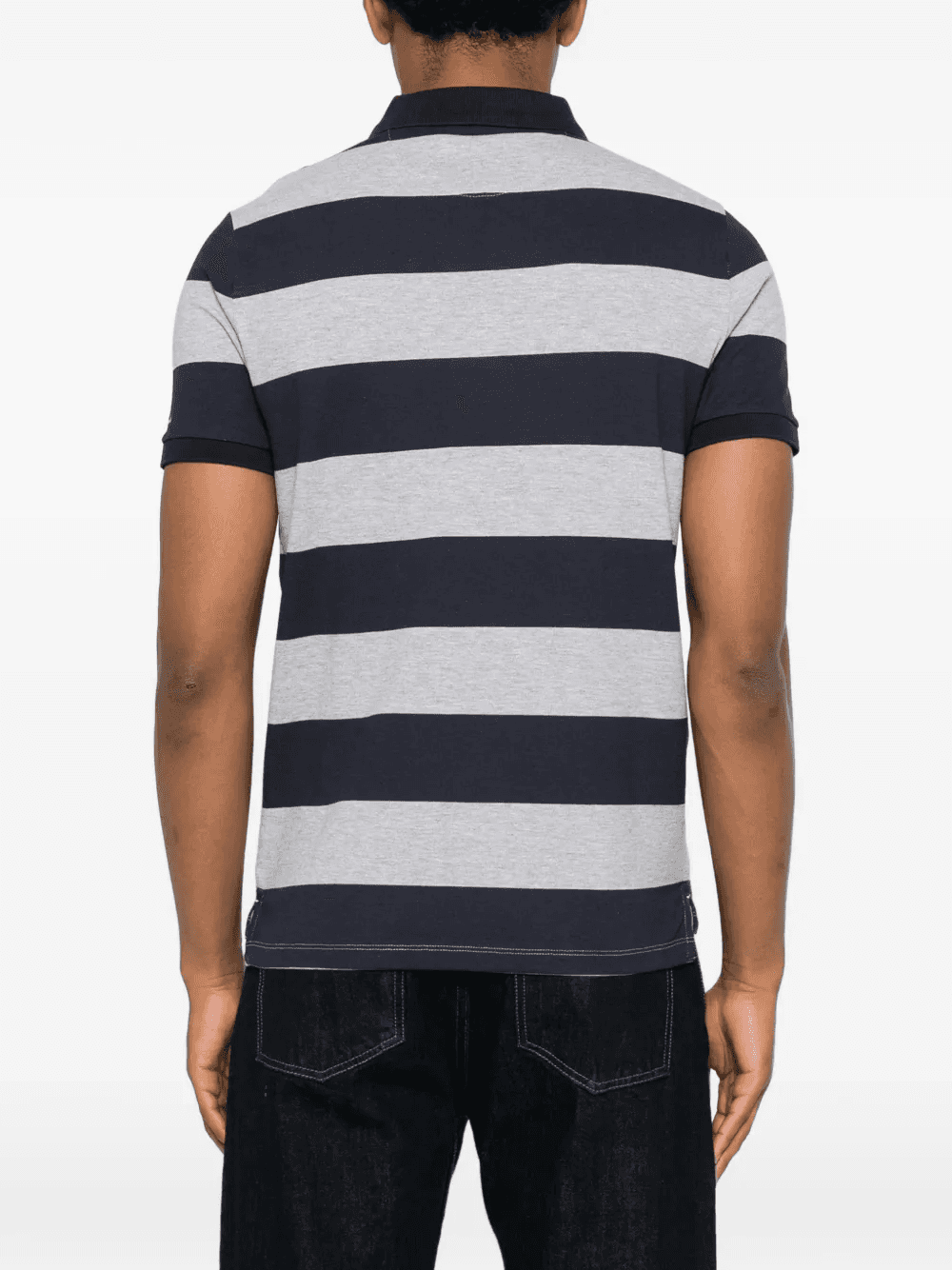 striped-pattern polo shirt — Image 3