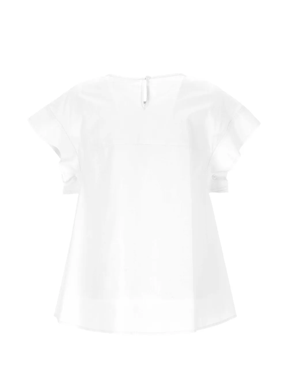 ruffled-sleeve button-detail shirt — Image 3