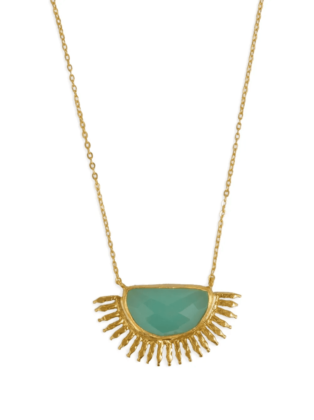 Sunrise aqua chalcedony necklace - Image 1