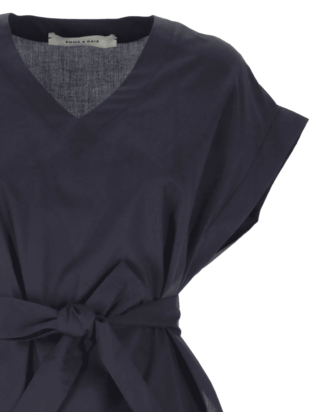 belted V-neck shirt — Image 2