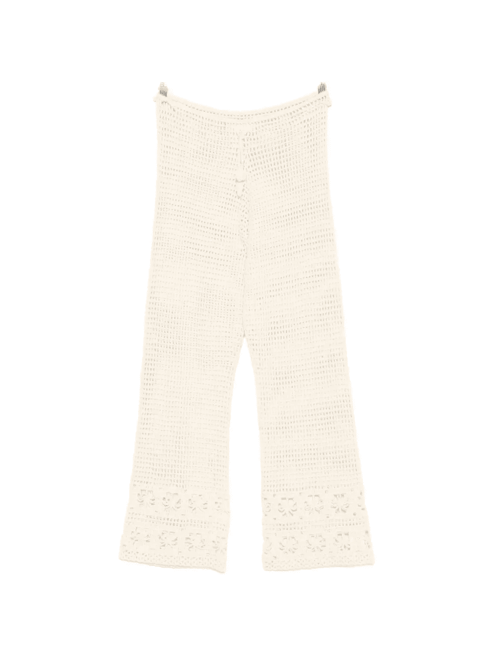 crochet-knit trousers - Image 1