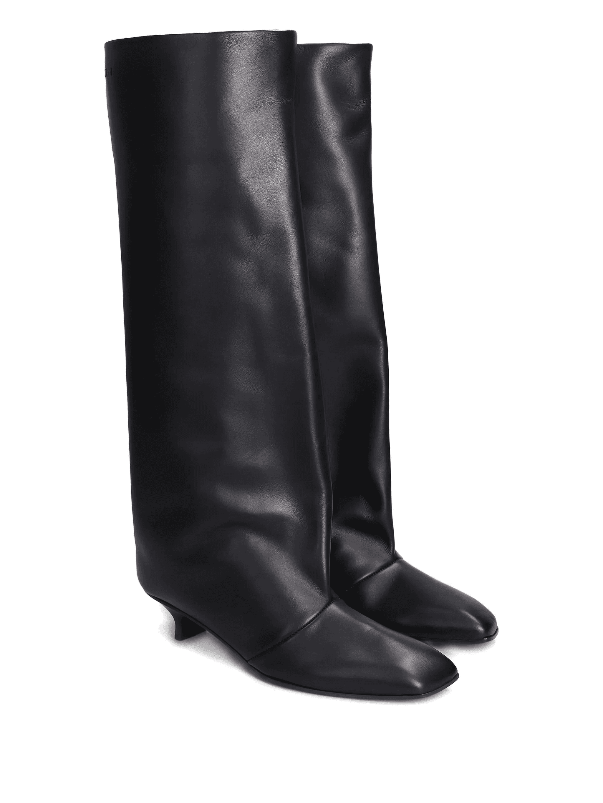 square-toe leather boots — Image 2