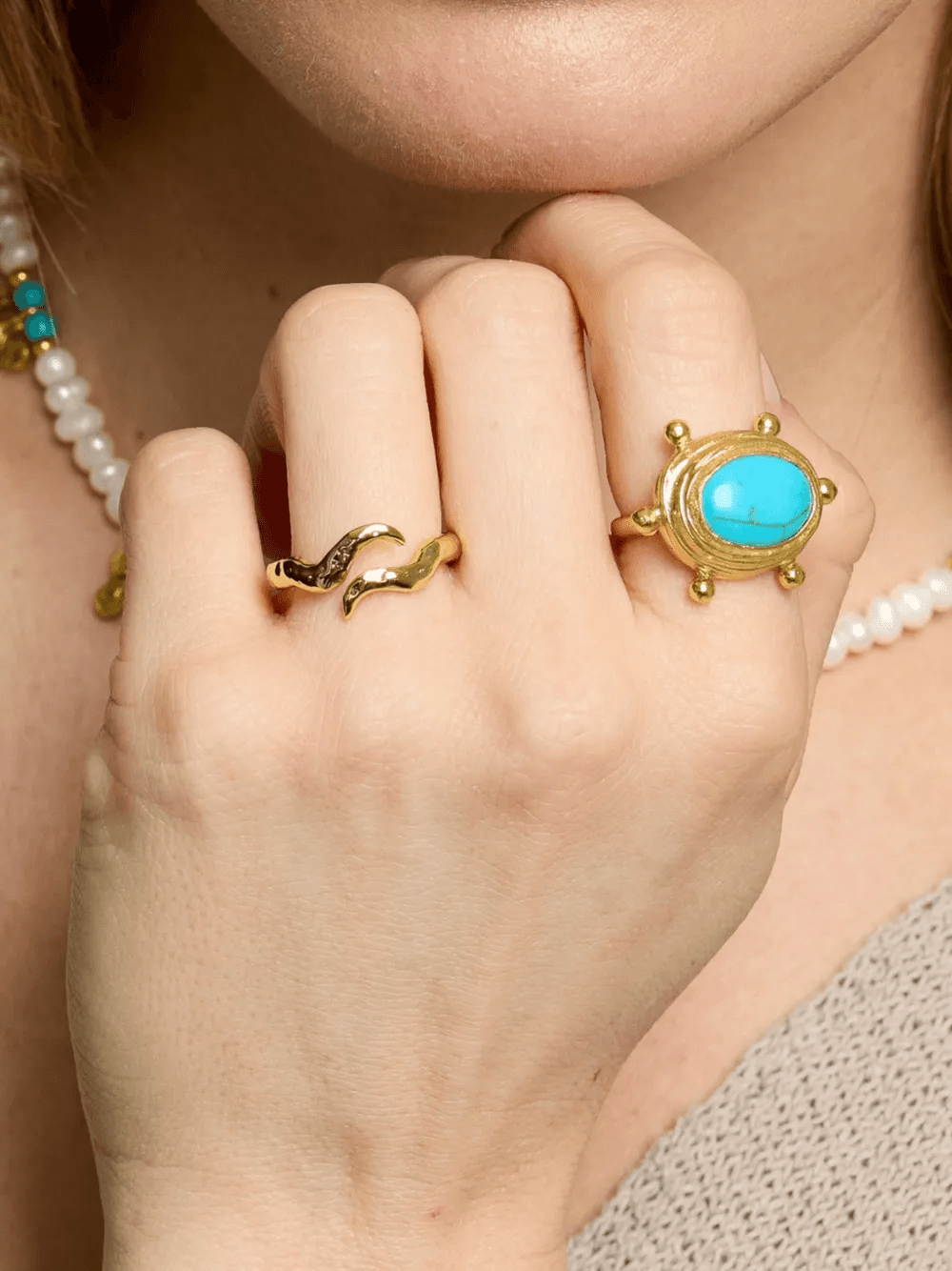 turquoise Zand ring — Image 3