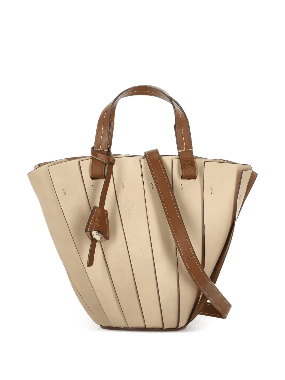 Argilla panelled leather tote bag - Image 1