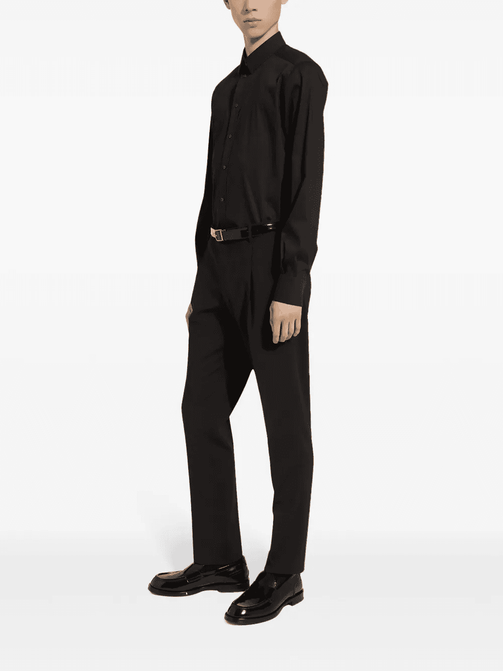 long-sleeve cotton-blend shirt — Image 4