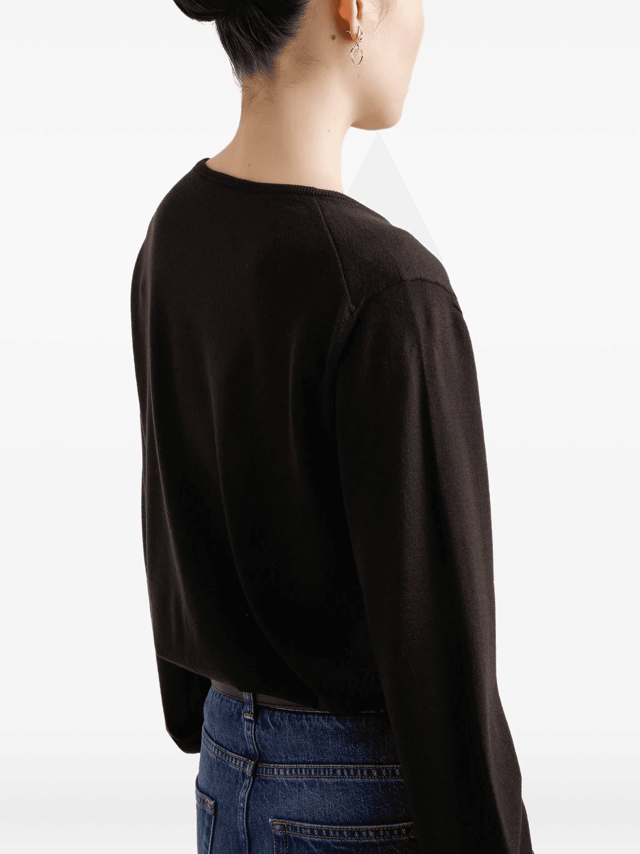 scoop-neck long-sleeve top — Image 3
