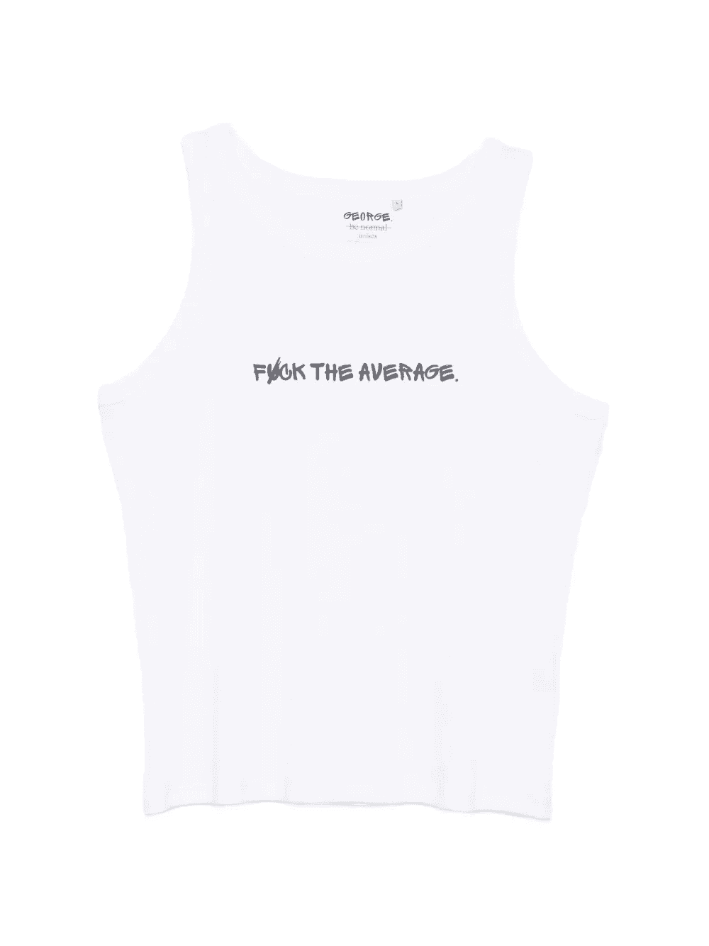 slogan-print ribbed vest - Image 1