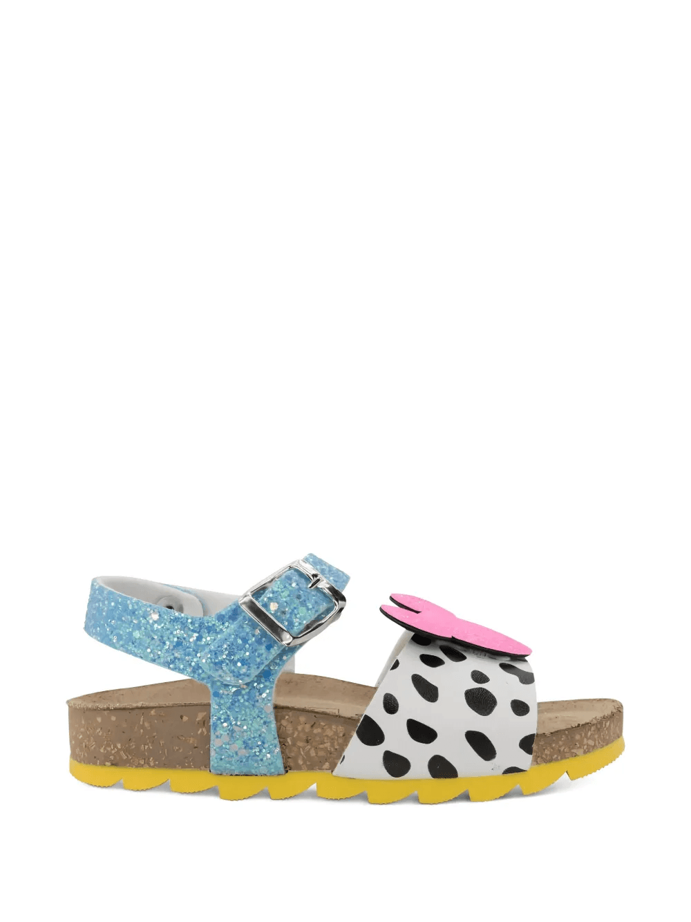 glitter-detail Dalmatian-print sandals - Image 1