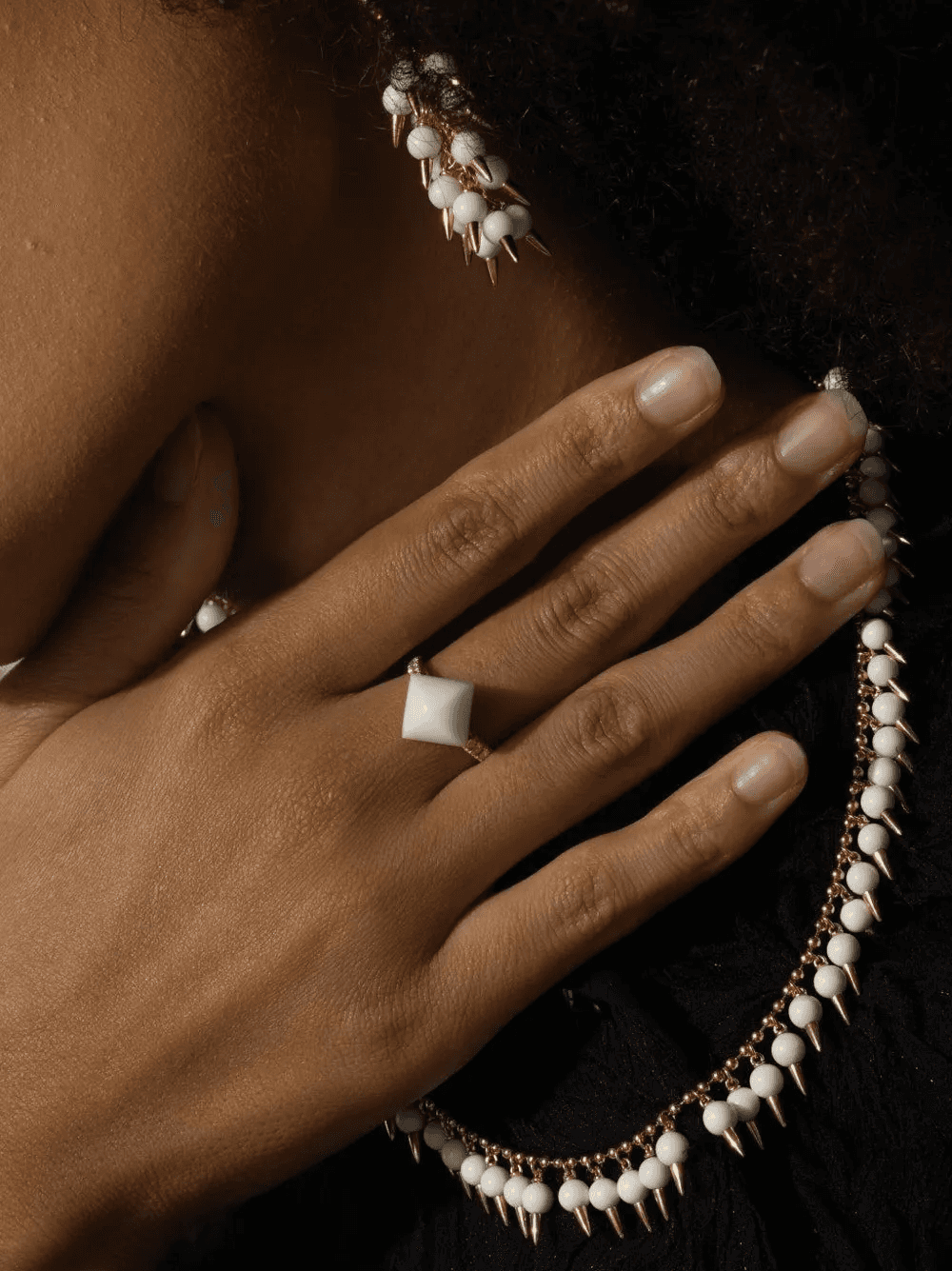 Gold Diamond Onyx Ring — Image 2