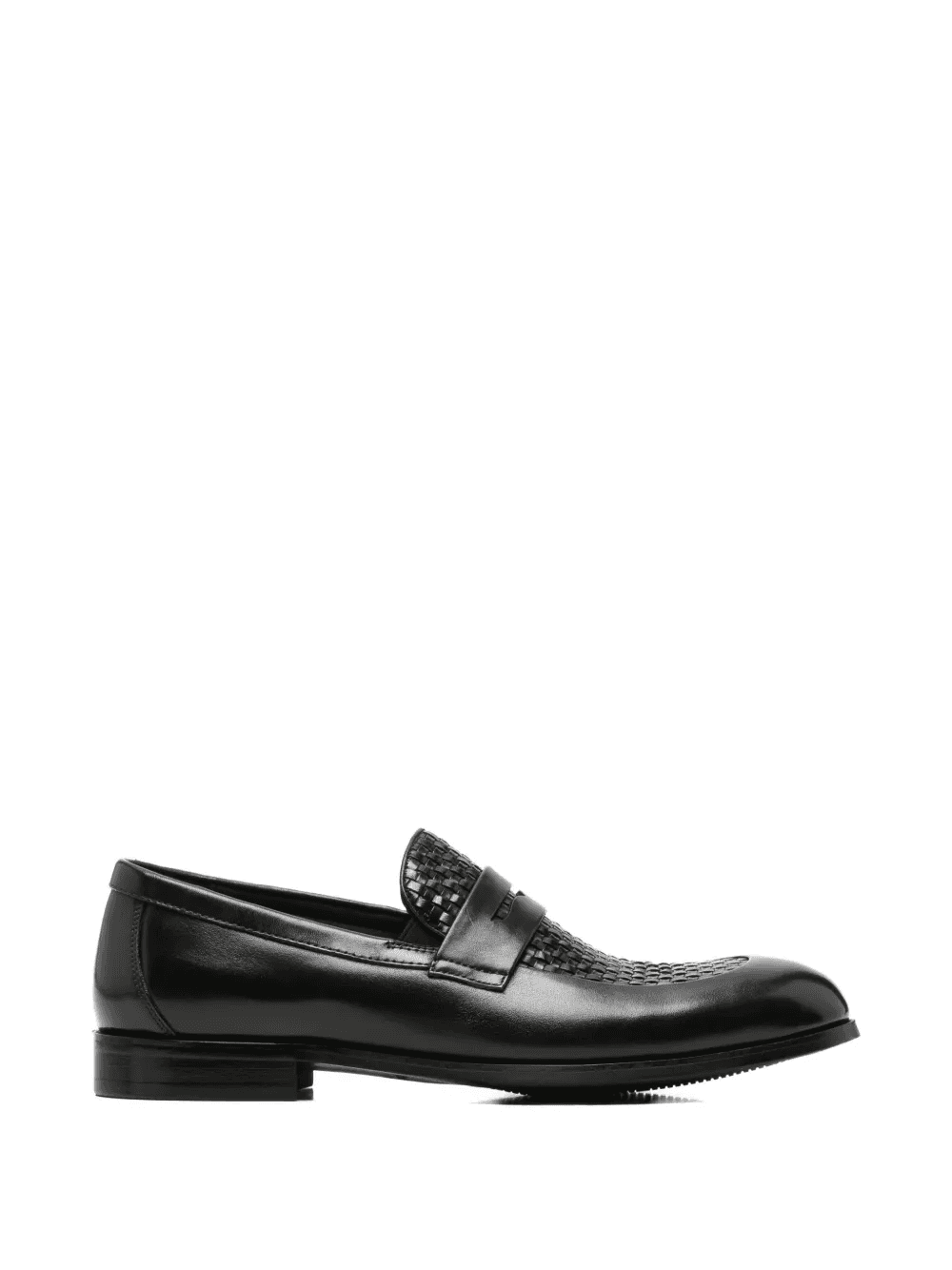 woven-panel penny loafers - Image 1