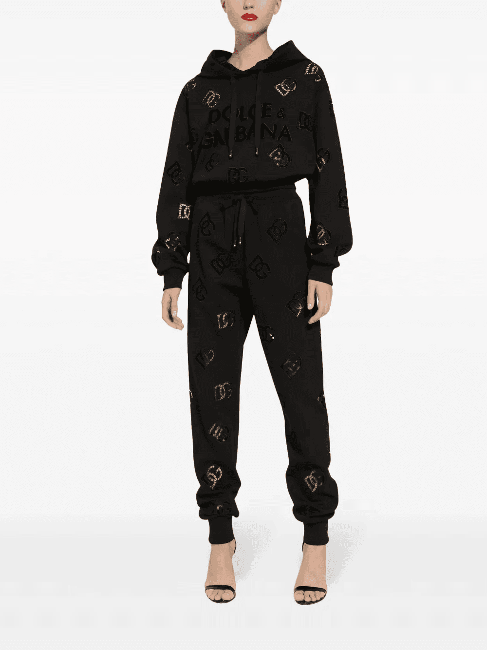 logo-embroidered drawstring-waistband track pants — Image 4