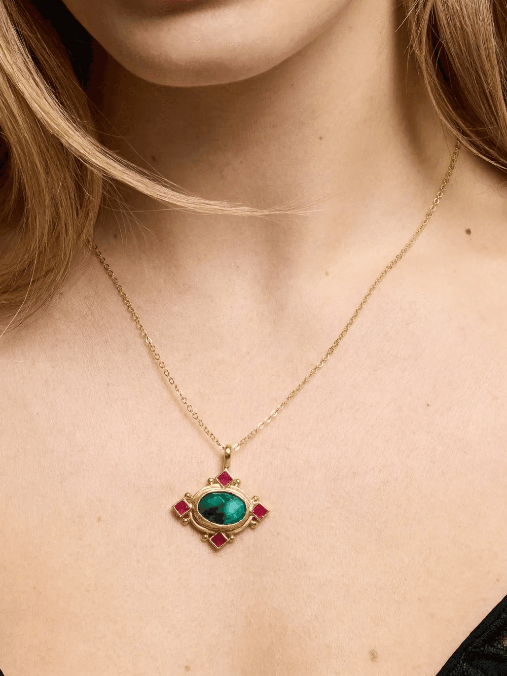 Raina crystal-pendant necklace — Image 2