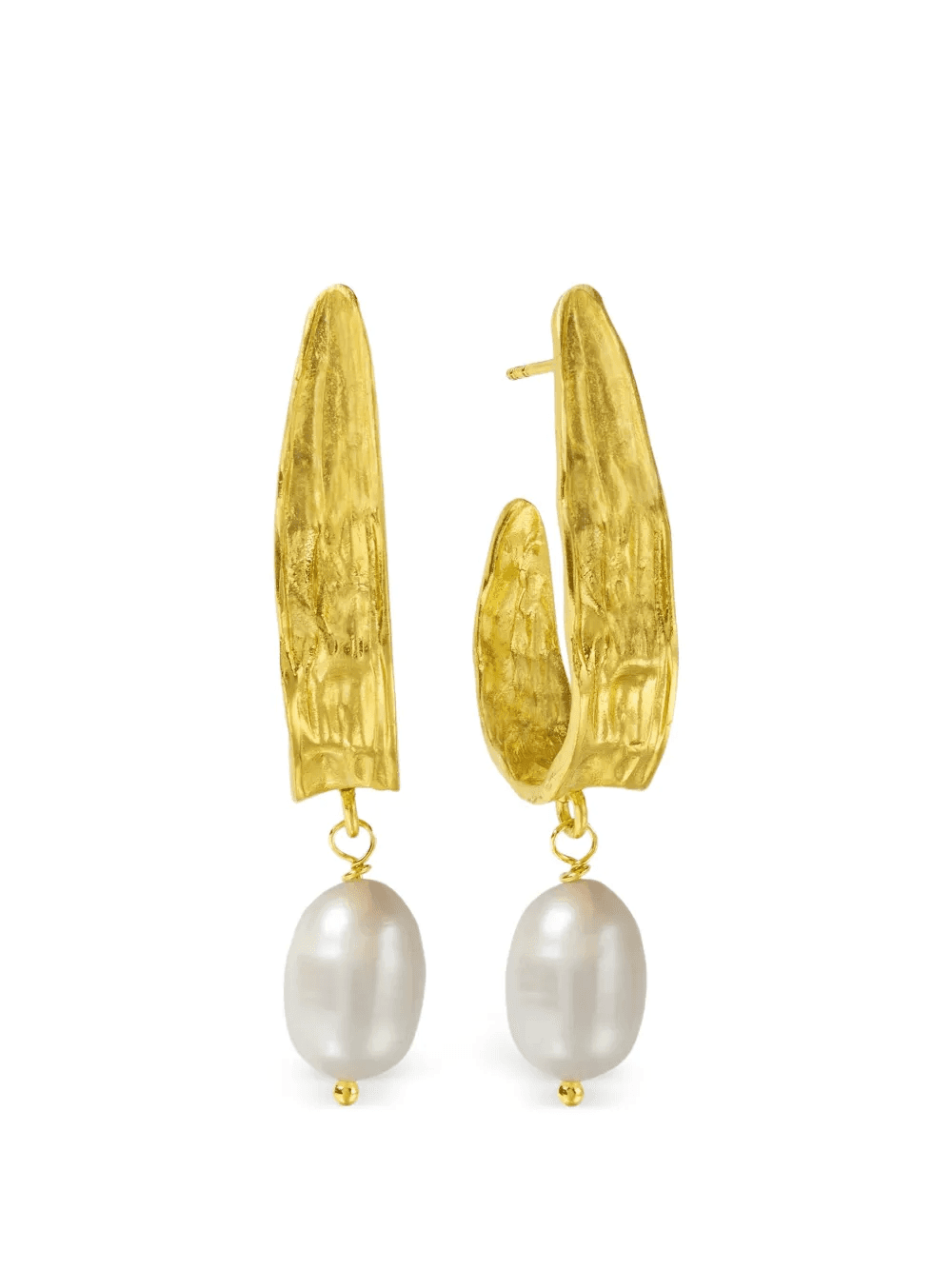 Judy pearl hoop earrings