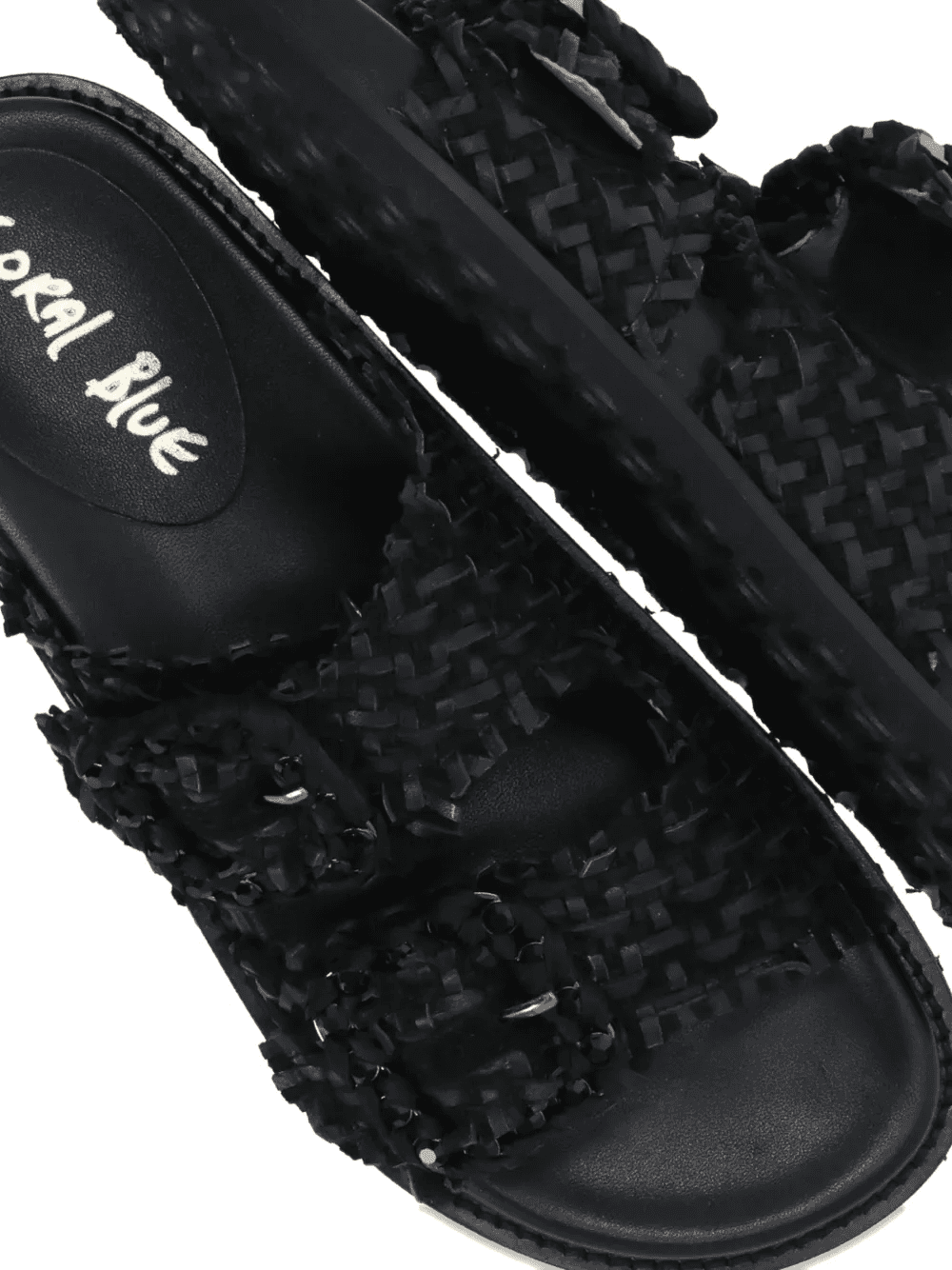 woven buckle-fastening sandals — Image 2