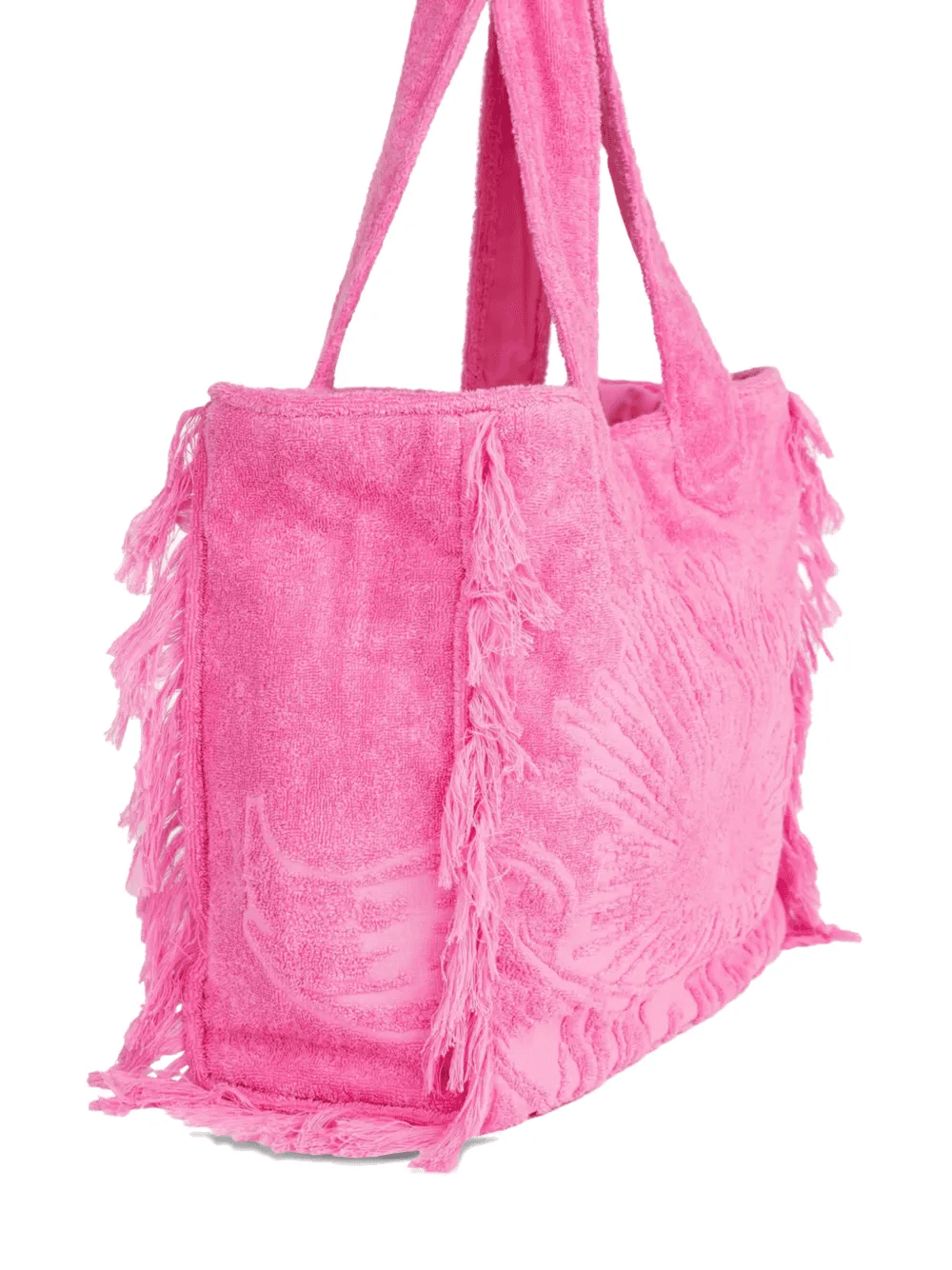 Terry fringe-trimmed mini tote bag — Image 3