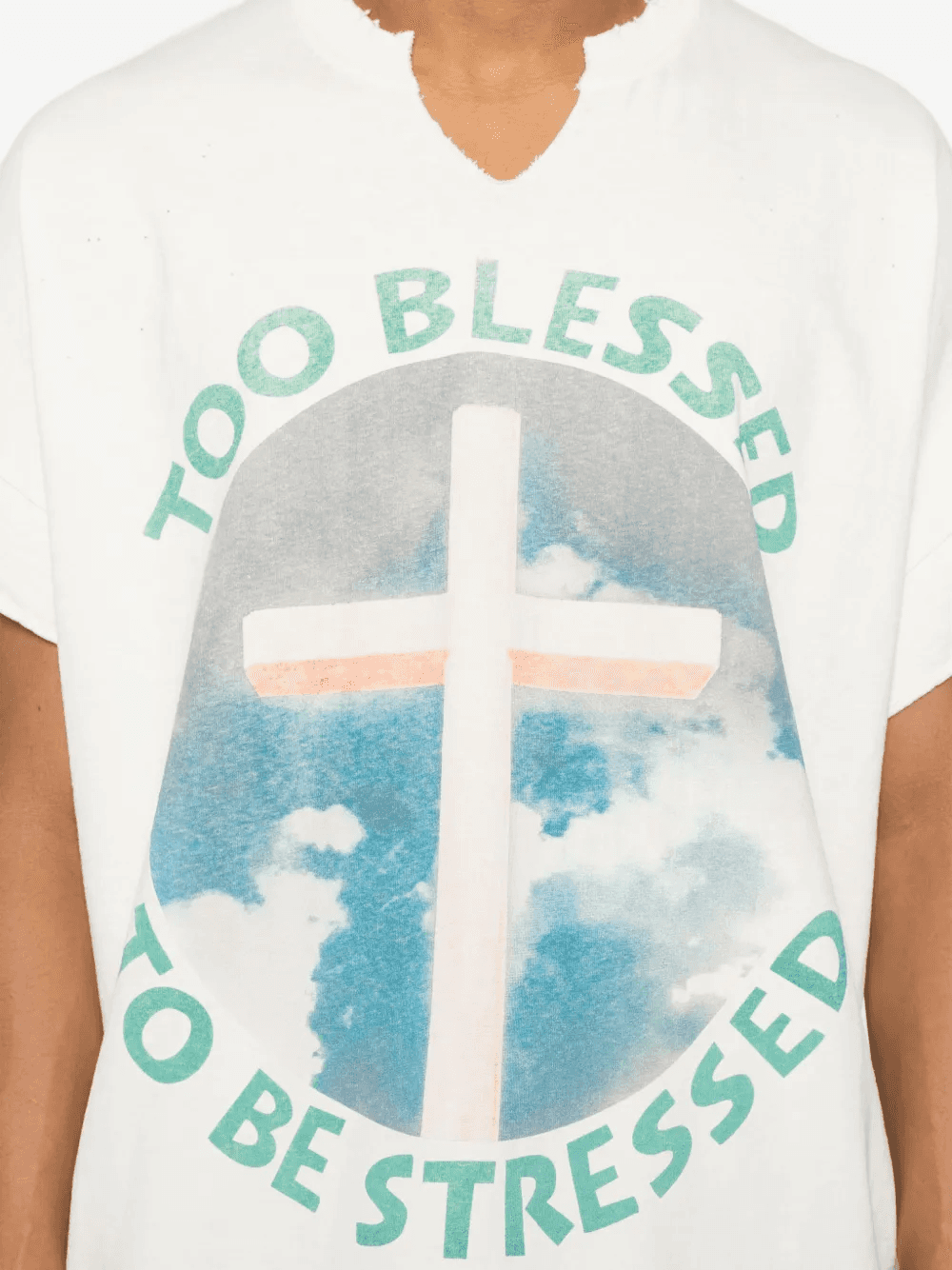 graphic-print distressed T-shirt — Image 2