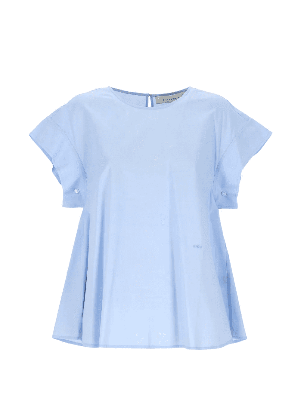 button-detail short-sleeve blouse - Image 1