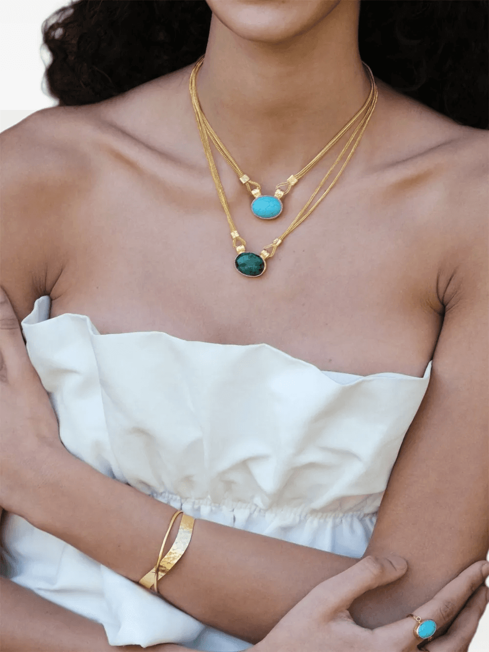 Daphne turquoise chain necklace — Image 4