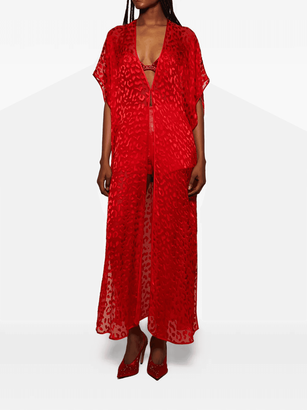 leopard-print kimono — Image 3