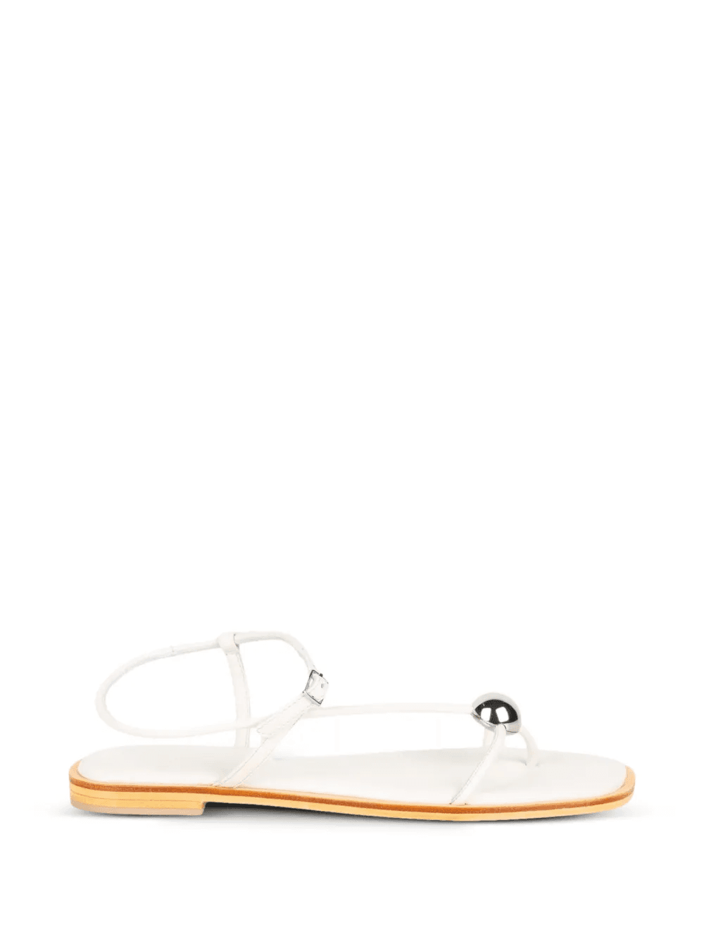 orb-embellished leather sandals
