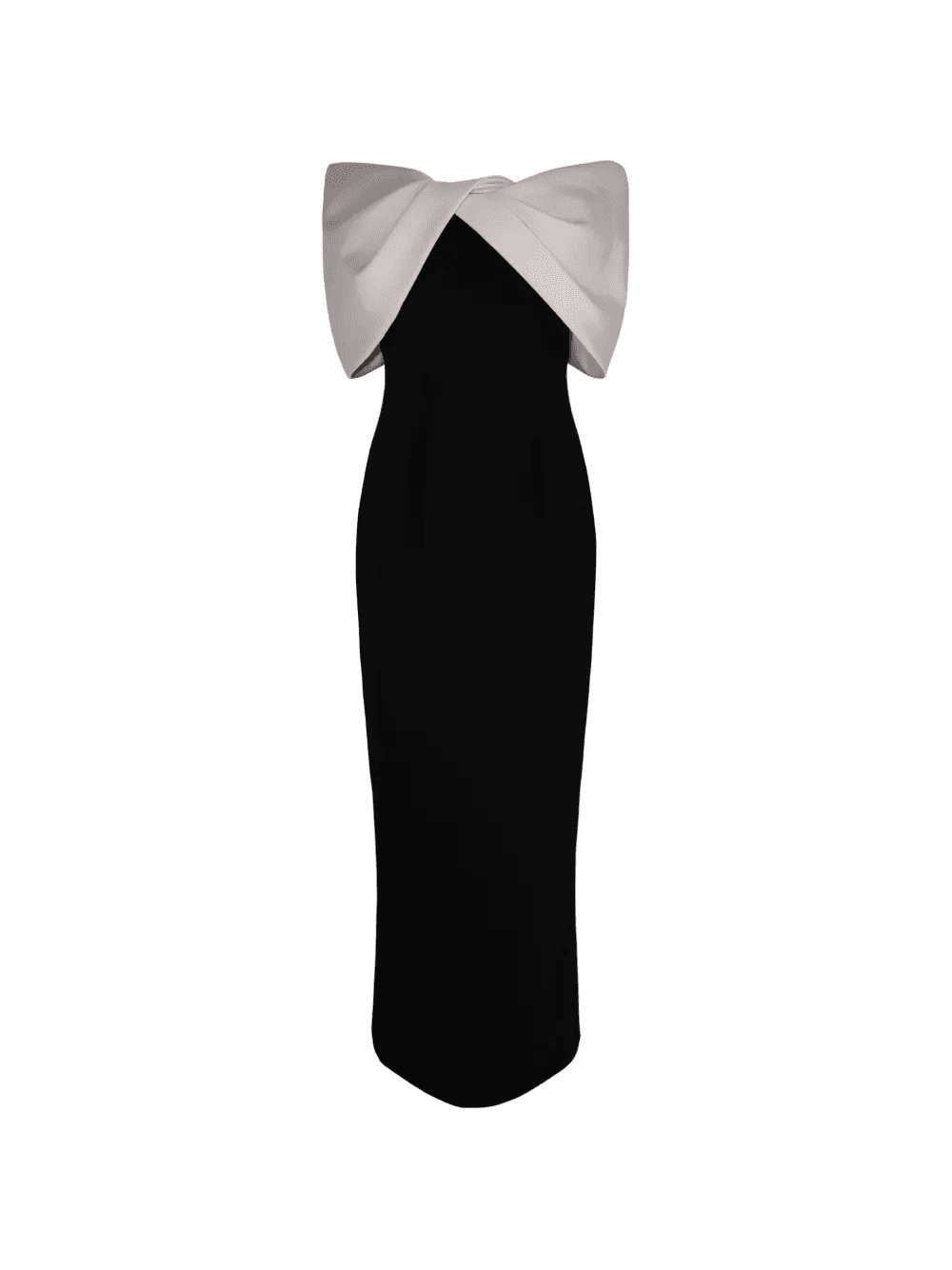 Mikado-neckline maxi dress - Image 1