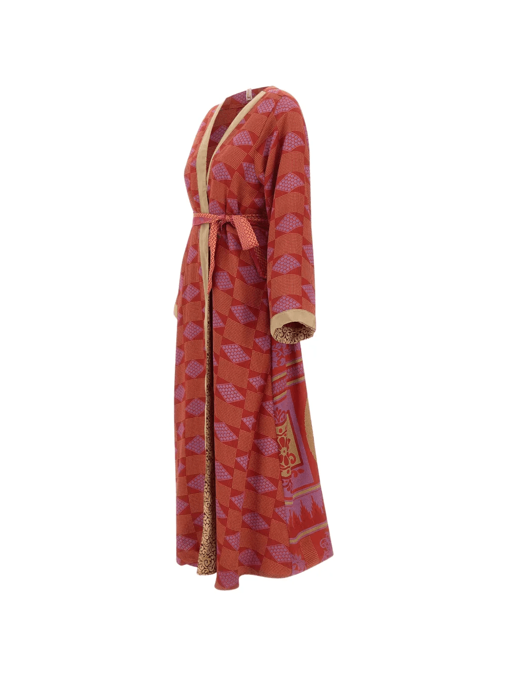 geometric reversible silk dress — Image 7